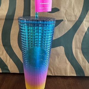 Starbucks Tumbler Tim Singleton Rainbow Grid - Venti 24oz - Summer 2023